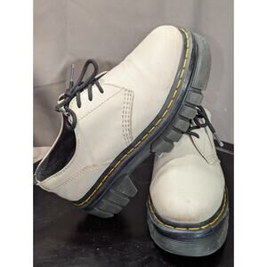 DR. MARTENS Women's 7 Gray AUDRICK PLATFORM DERBY SHOES COBBLESTONE